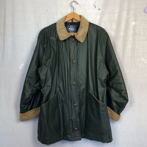 1960's Woolrich plaid-lined emerald green jacket